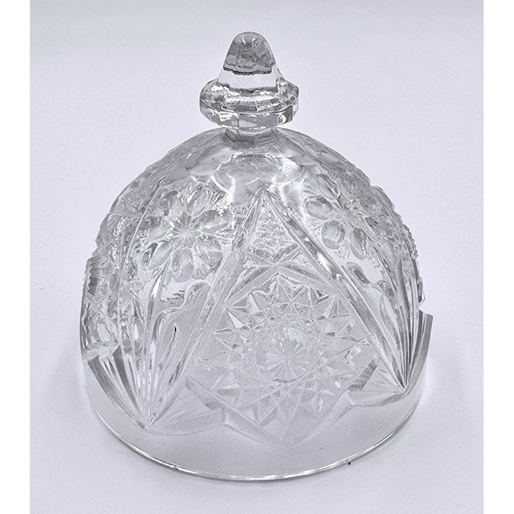 Vintage EAPG Imperial Clear #474 La Rochelle Cosmos Butter Dish Dome LID only